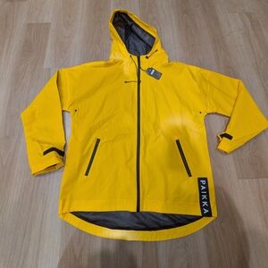 Paikka Owner Yellow Human Visibility Rain Coat Size S-m Nwt